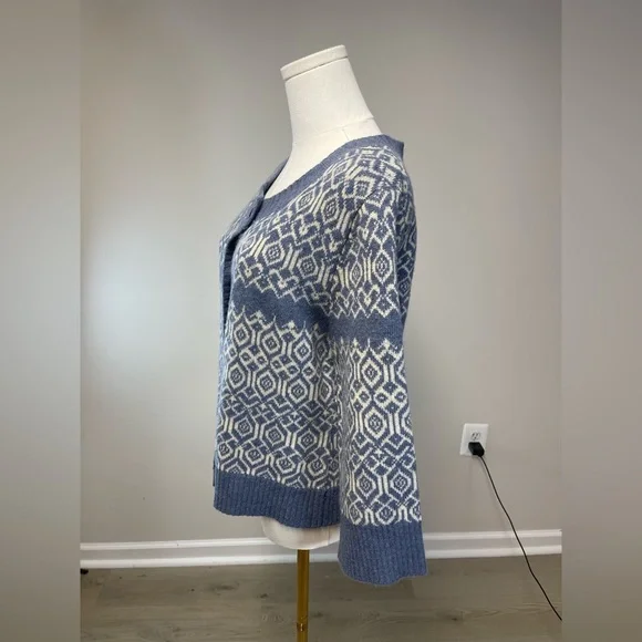 Carroll Reed 100% Lambs Wool Fair Isle Cardigan - Picture 6 of 11